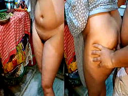 Beautiful aunty big ass slapped fingered fucked in kitchen