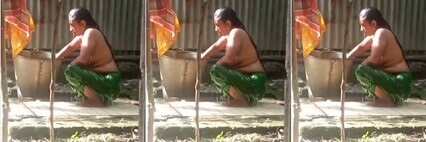 Desi Hot Aunty Outdoor Nude Bathing Screctly Captured