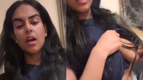 Live call par Indian girl boobs dikhati hui