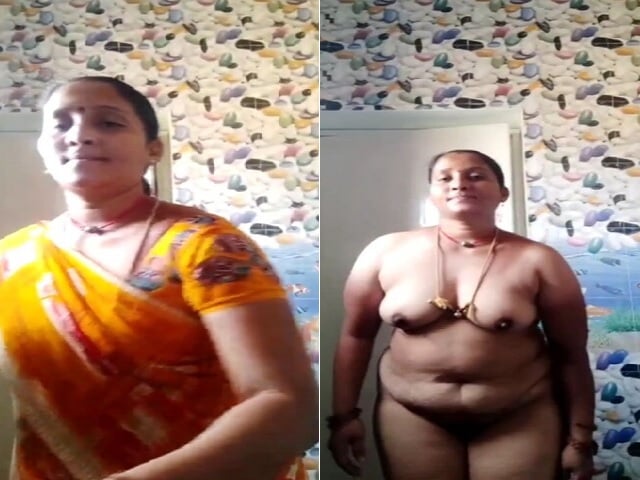 Big ass South Indian aunty stripping saree viral nude