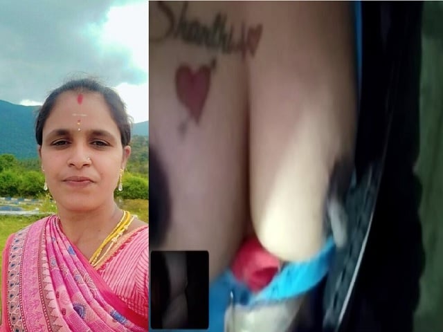 Tattooed Tamil aunty shows big long nipples to lover
