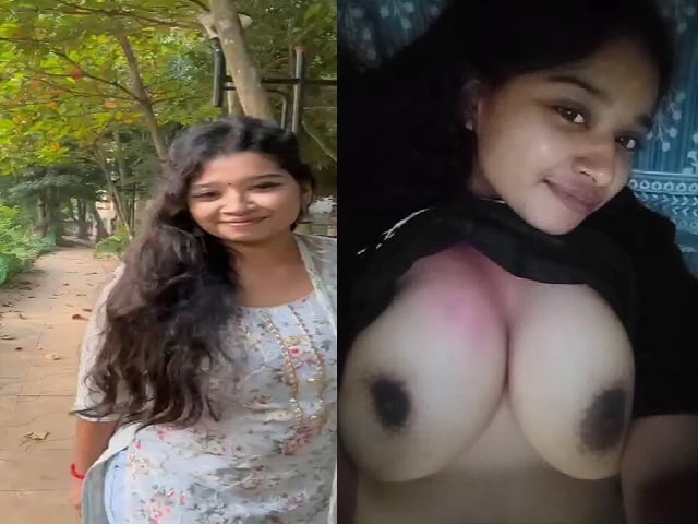 Massive tits village girl shows topless body viral clip