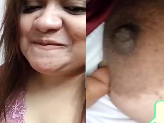 Chubby tanker wife boobs showing at night to lover